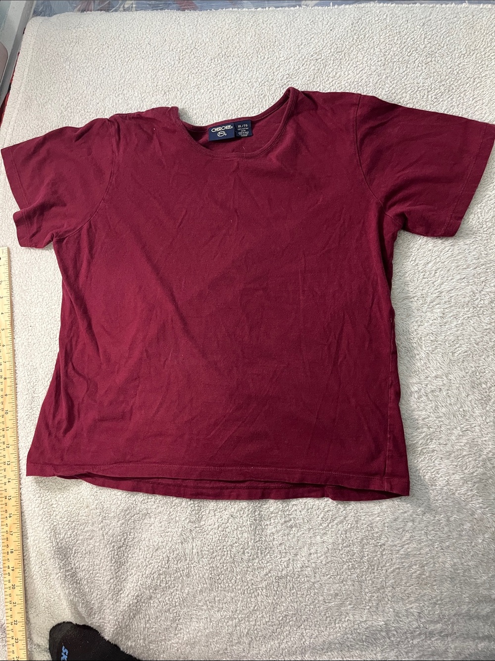 Cherokee Long Sleeve Tee - Maroon A040